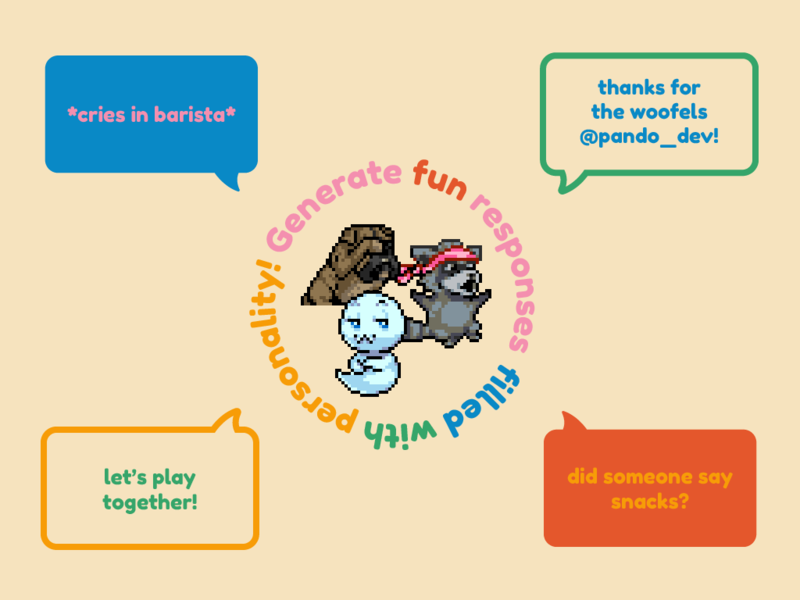 Pando extension interactions shown in a presentation slide